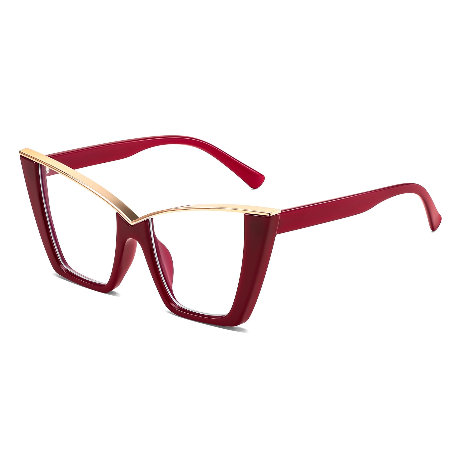 FEISEDY Fashion Cat Eye Blue Light Blocking Glasses for Women Fake Retro Eyeglasses Oversized Stylish Eyewear Frame B0240