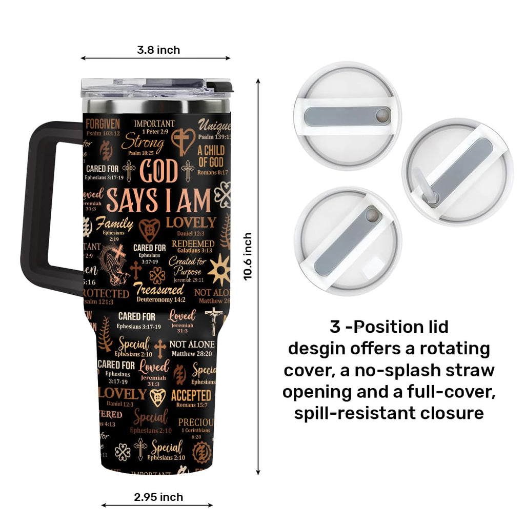 Sistabag - Coffee Tumbler For Black Women - Birthday, Mother's Day, Christmas Gifts For Women, Pride Tumbler For Woman (She Who Kneels Before God, 20 Oz)