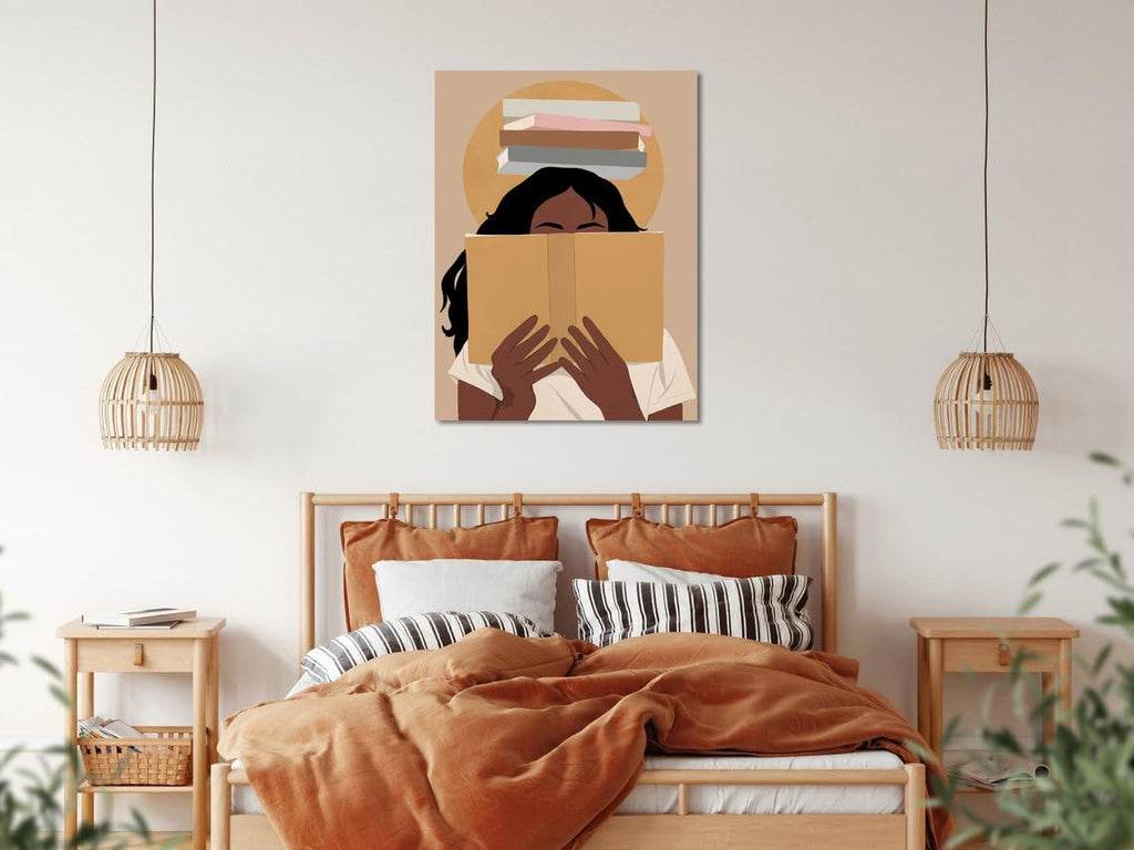African American Boho Wall Art, Black Women Art Framed, Book Lover Art, Black Girl Canvas Print, African American Canvas Art Wall Decor, Woman Reading Book Art, African American Girl Boho Posters