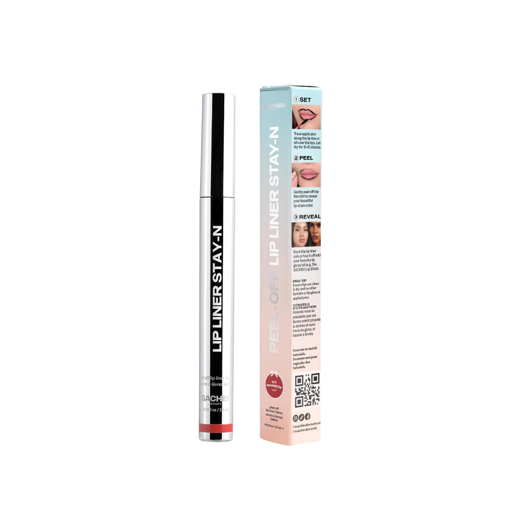Sacheu Lip Liner STAY-N Peel Off Lip Stain — Long Lasting Matte Lip Tattoo Transfer Proof Lipstain Infused with Hyaluronic Acid & Vitamin E for All Skin Types — Vegan & Cruelty-Free, Deep Bundle