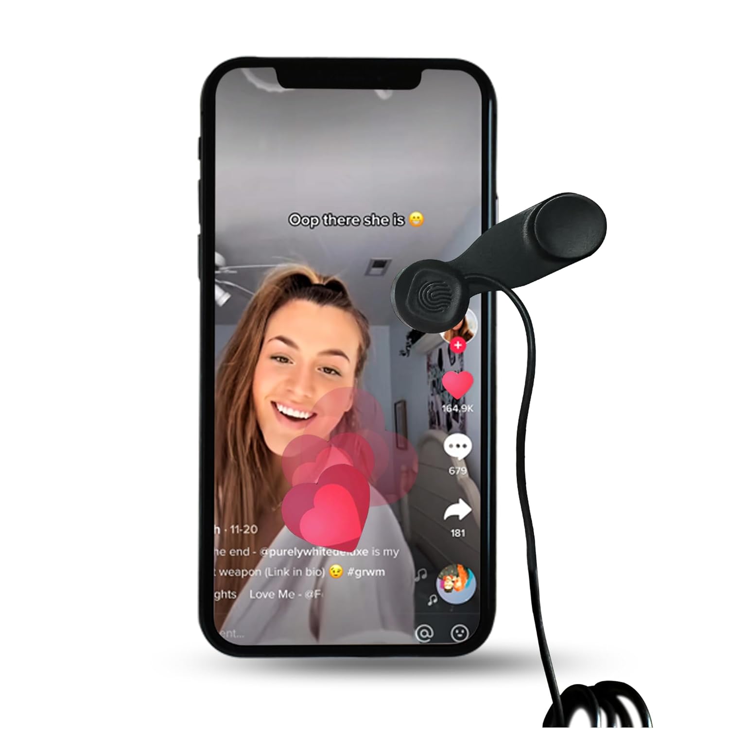 Annrybor Screen Auto Clicker For Phone:3 Speed Physical Tapper, Simulated Finger Continuous Click, Compatible With Android And IOS, Suitable For Tik Tok Live, Lightning Deal, Reward Tasks (Black)