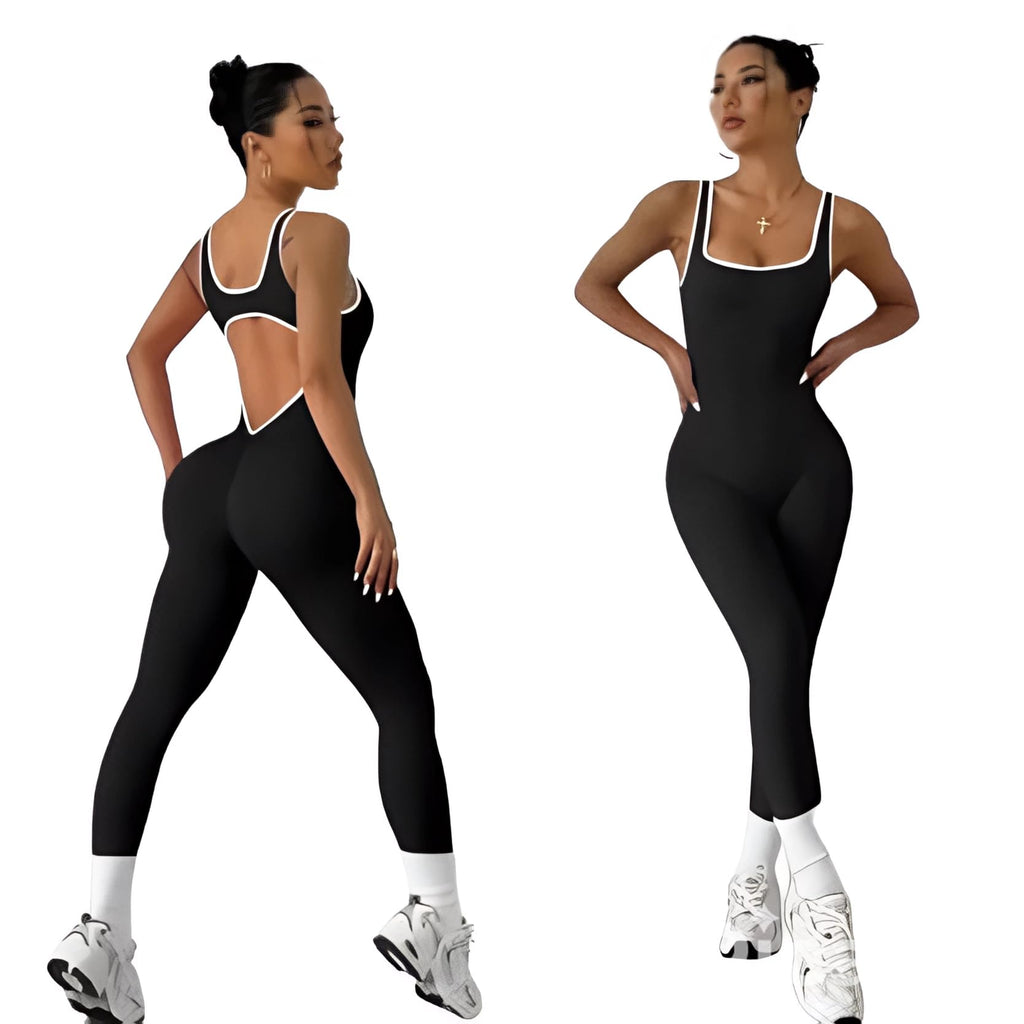 Yoga 1 Piece Bodysuit with a Stylish Open-Back Design, Perfect for Shaping And Lifting Sports Workout Set Jumpsuit