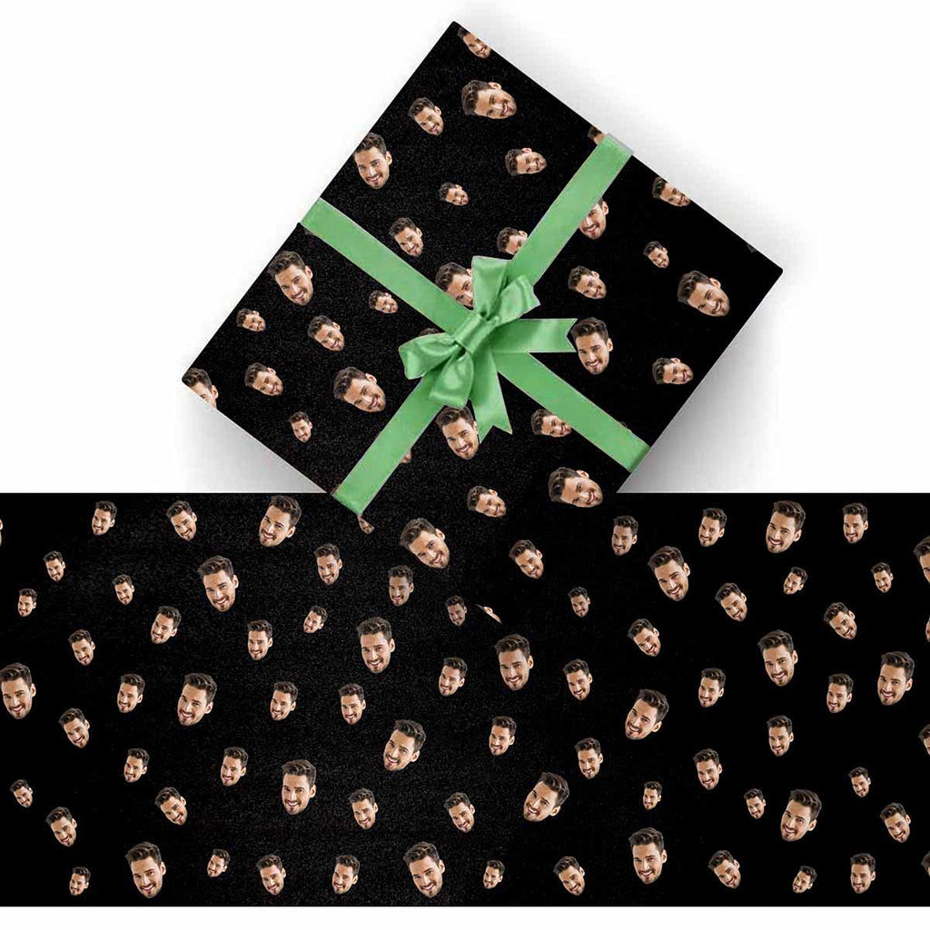 InterestPrint Custom Photo Wrapping Paper Merry Christmas with Christmas hat Wrapping Paper Custom Name Gift Wrap Roll Perfect for Birthdays 58"x 23"