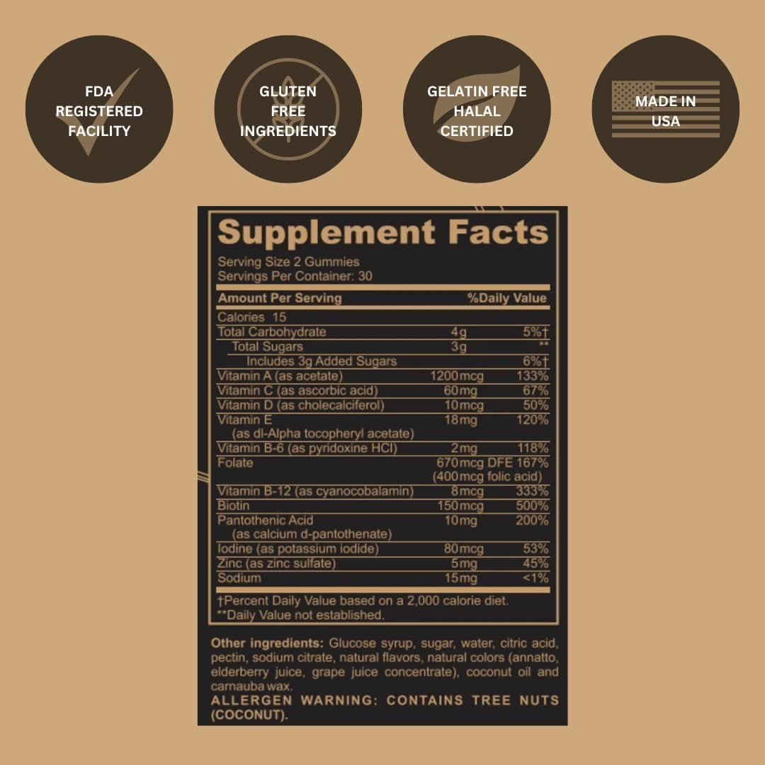 Black Girl Vitamins Look Good Feel Good Bundle – Hair Skin & Nails, Vitamin D3 2000IU & Once a Day Multivitamin - Women's Supplement Bundle – Energy, Immunity & Beauty Support