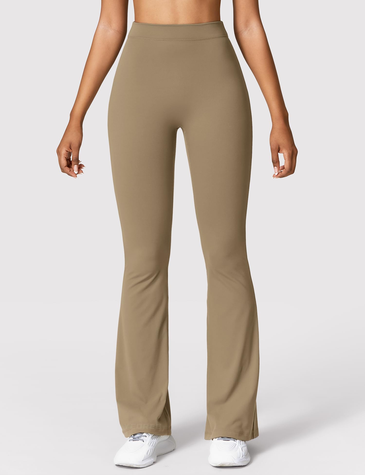 YEOREO Scrunch Flare Leggings Daze V Back Butt Lifting Wide Leg High Waist 31.5" Gym Workout Yoga Pants