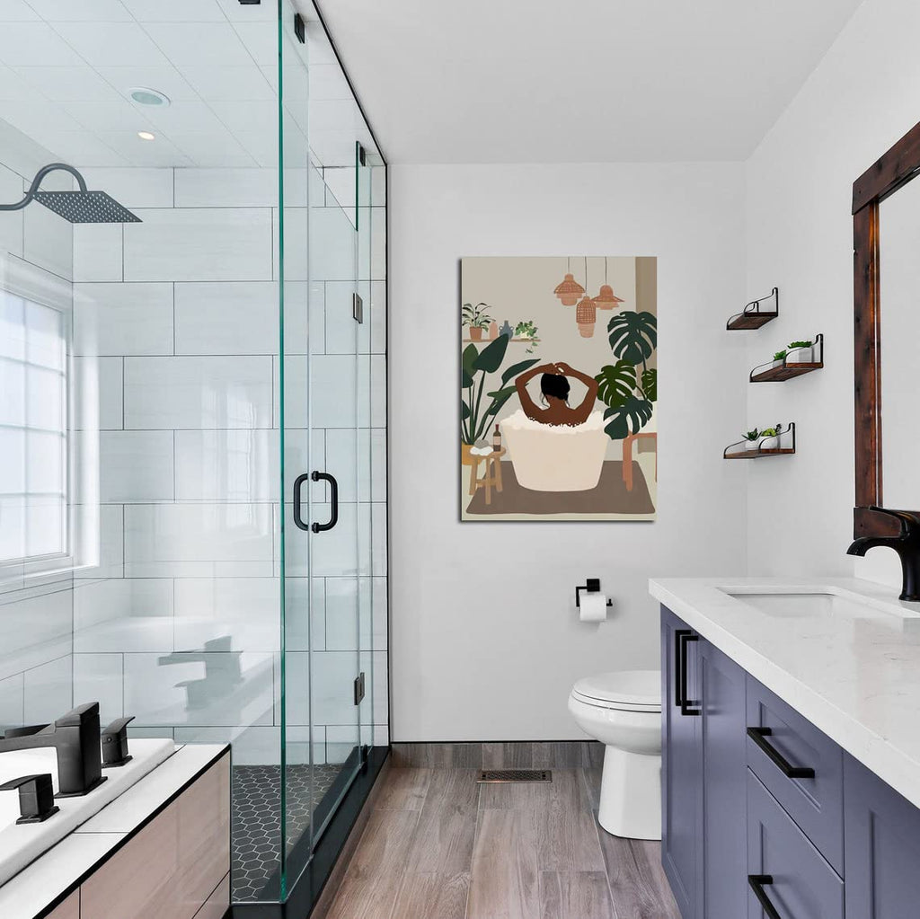 African American Boho Wall Art, Black Women Art Framed, Book Lover Art, Black Girl Canvas Print, African American Canvas Art Wall Decor, Woman Reading Book Art, African American Girl Boho Posters