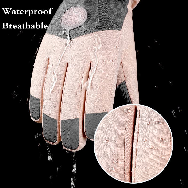 Winter Ski Snow Gloves for Men, Women, Youth | Touchscreen & Waterproof Cold Weather Hand Warming Gloves Winter Work Gloves
