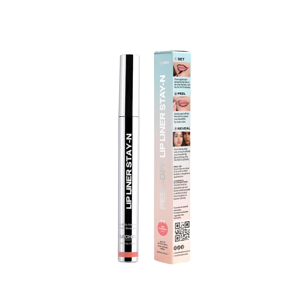 Sacheu Lip Liner STAY-N Peel Off Lip Stain — Long Lasting Matte Lip Tattoo Transfer Proof Lipstain Infused with Hyaluronic Acid & Vitamin E for All Skin Types — Vegan & Cruelty-Free, Deep Bundle