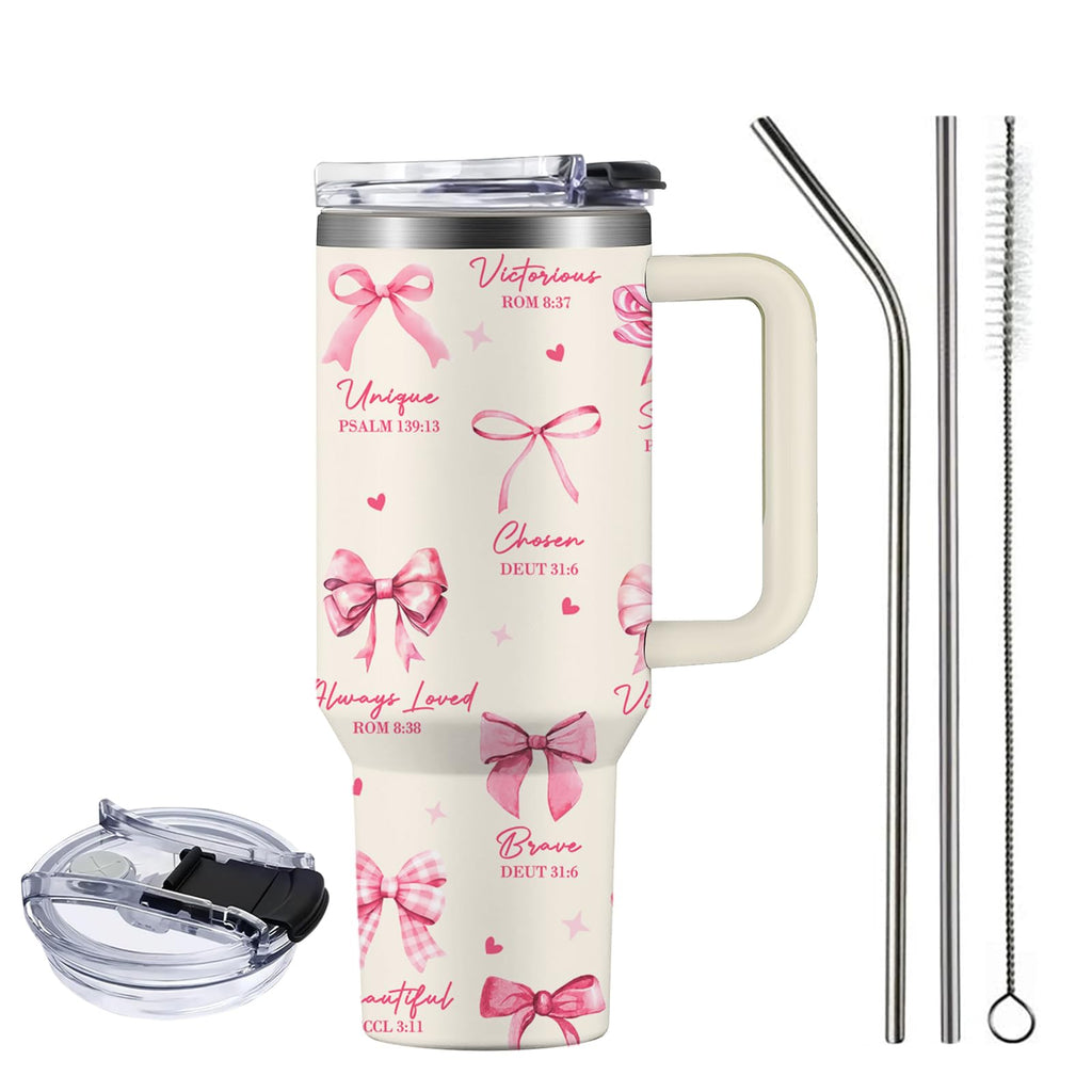 Christian Gifts for Women, 40 oz I Can Do All Things Christ Tumbler With Handle, Inspirational Religious Birthday Gifts for Faith Cup, Christian Jesus God Bible Verse Pastor Prayer Gift for Christmas