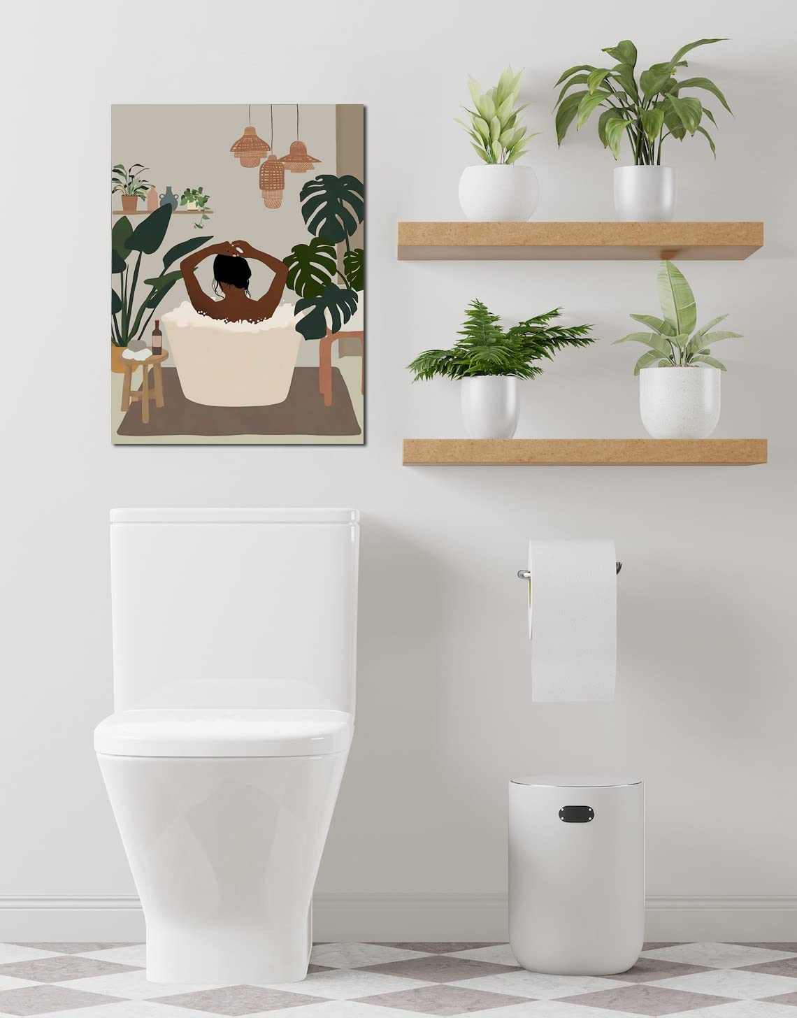 African American Boho Wall Art, Black Women Art Framed, Book Lover Art, Black Girl Canvas Print, African American Canvas Art Wall Decor, Woman Reading Book Art, African American Girl Boho Posters