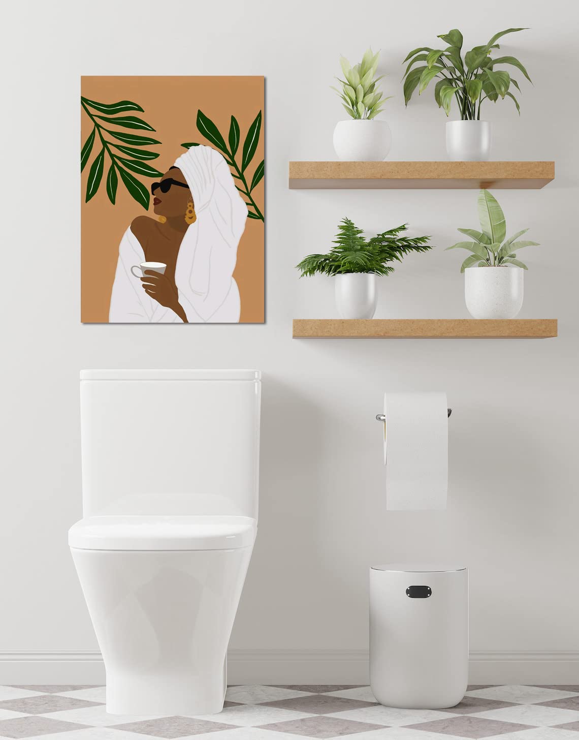 African American Boho Wall Art, Black Women Art Framed, Book Lover Art, Black Girl Canvas Print, African American Canvas Art Wall Decor, Woman Reading Book Art, African American Girl Boho Posters