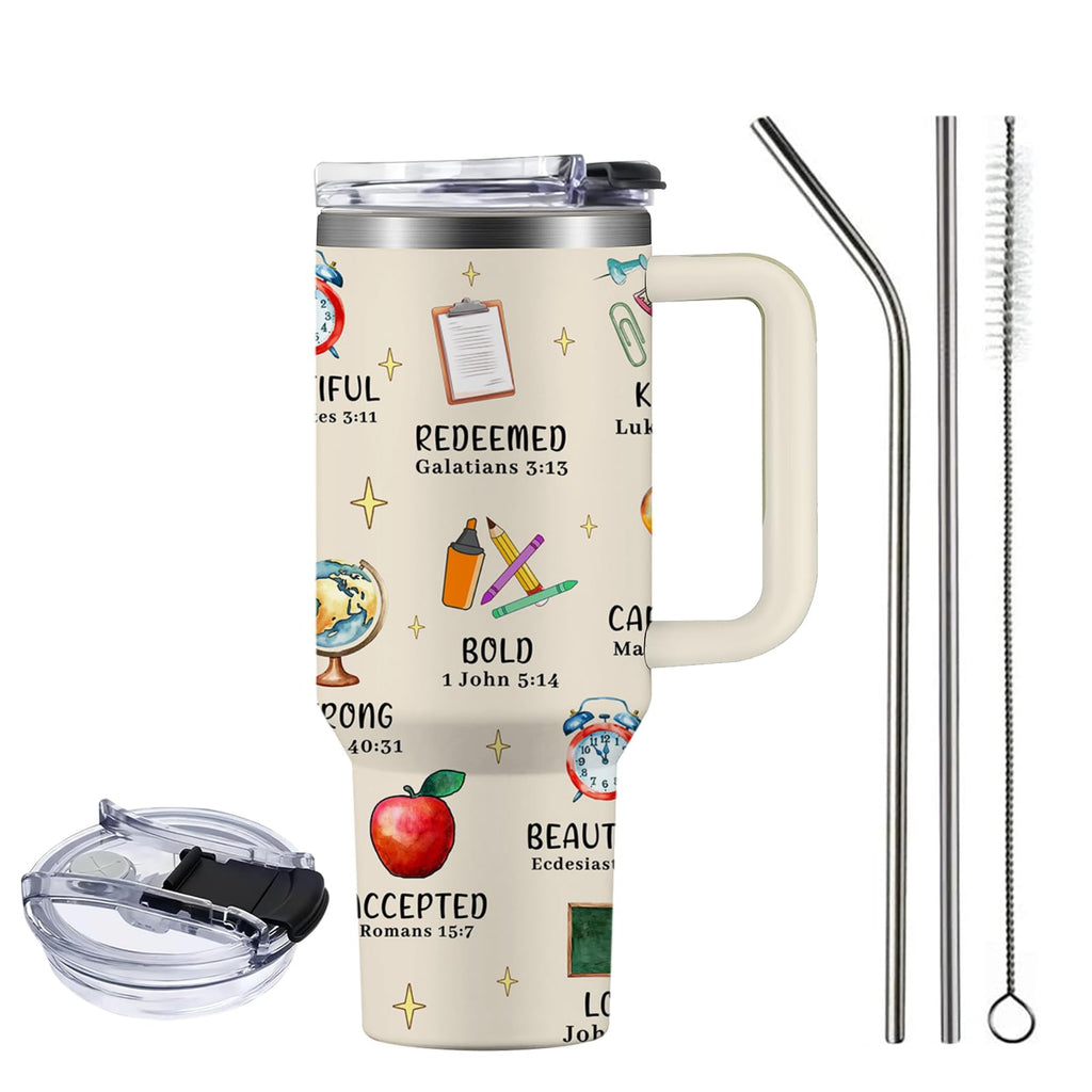 Christian Gifts for Women, 40 oz I Can Do All Things Christ Tumbler With Handle, Inspirational Religious Birthday Gifts for Faith Cup, Christian Jesus God Bible Verse Pastor Prayer Gift for Christmas