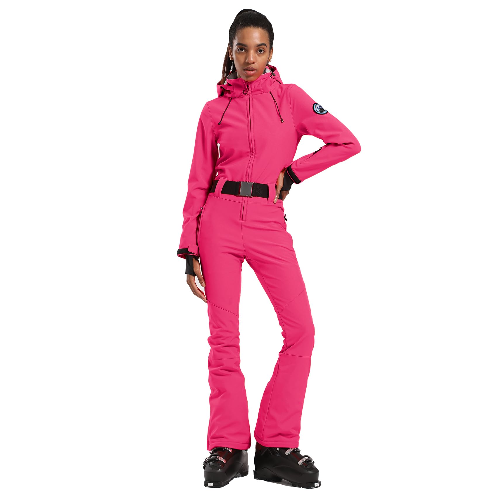 GSOU SNOW Ski Suit Women Snowsuit Slim One Piece Jumpsuit Snow Jackets Waterproof Winter Windproof Outdoor Sports Warm
