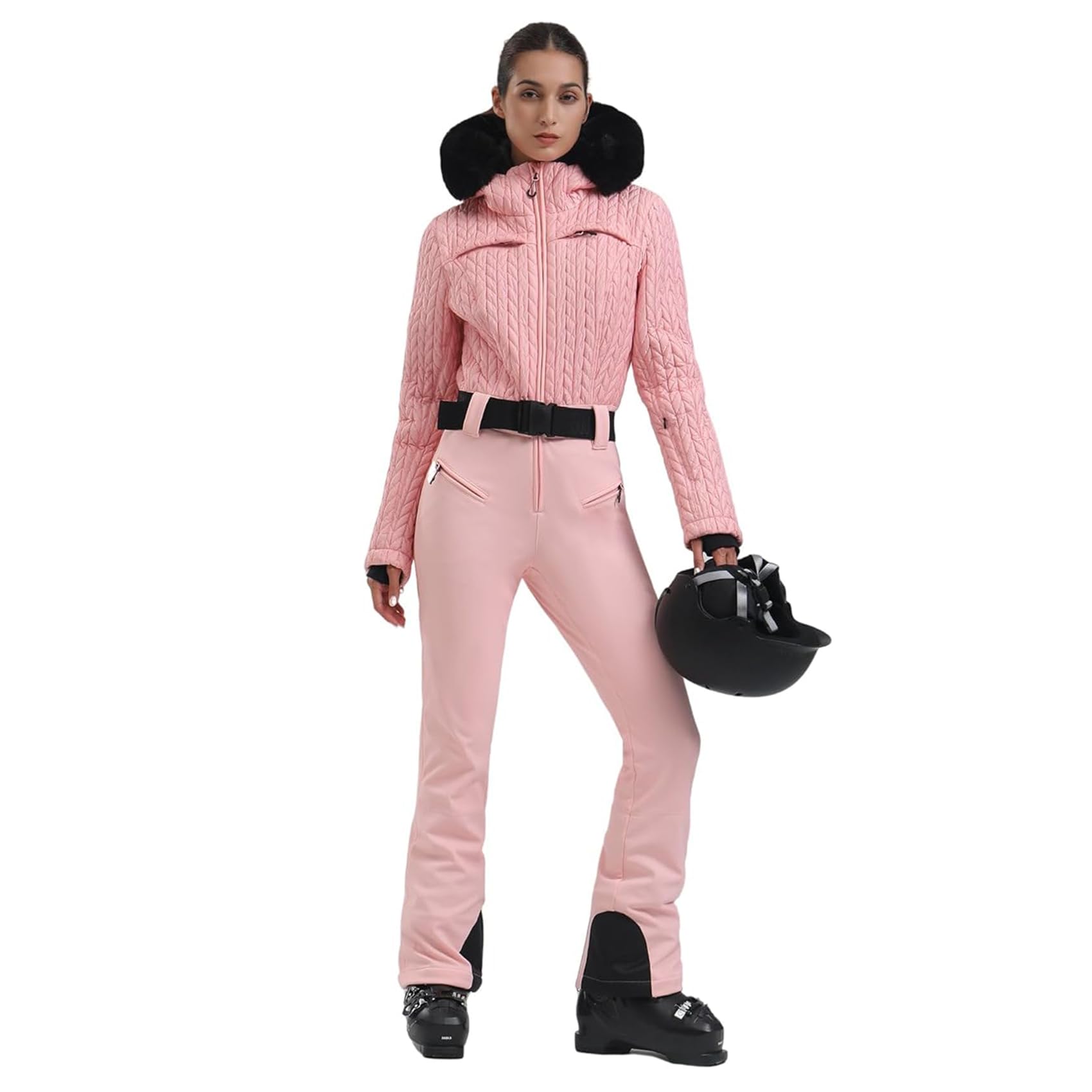 GSOU SNOW Ski Suit Women Snowsuit Slim One Piece Jumpsuit Snow Jackets Waterproof Winter Windproof Outdoor Sports Warm
