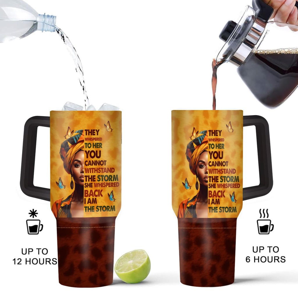 Sistabag - Coffee Tumbler For Black Women - Birthday, Mother's Day, Christmas Gifts For Women, Pride Tumbler For Woman (She Who Kneels Before God, 20 Oz)