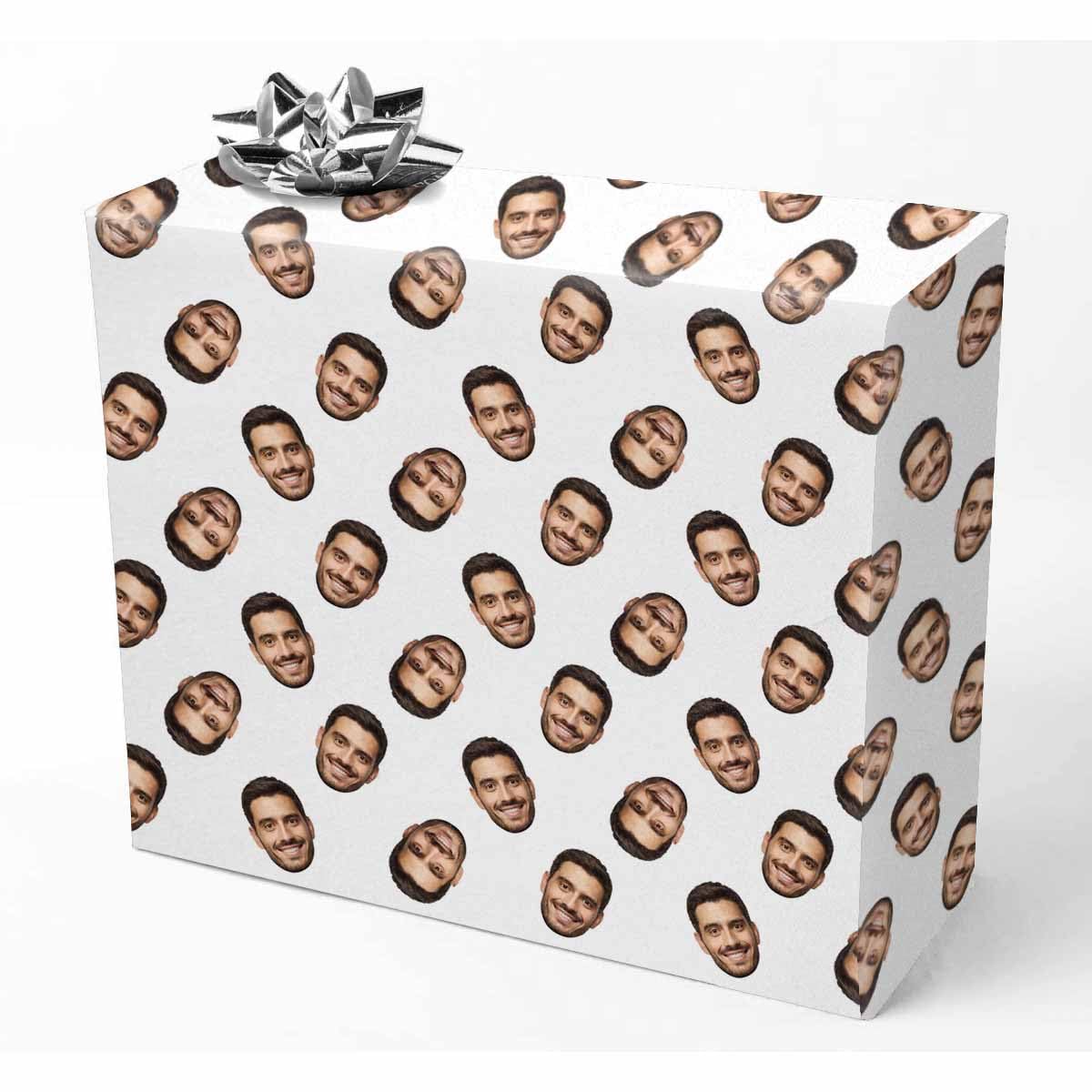 InterestPrint Custom Photo Wrapping Paper Merry Christmas with Christmas hat Wrapping Paper Custom Name Gift Wrap Roll Perfect for Birthdays 58"x 23"