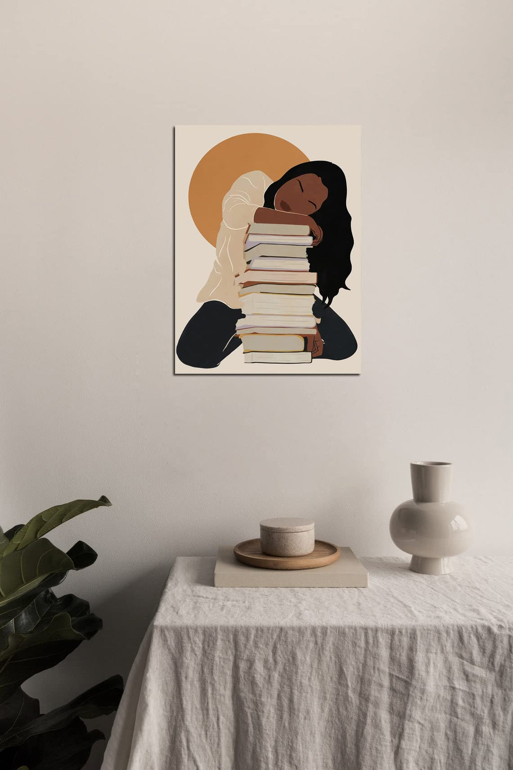 African American Boho Wall Art, Black Women Art Framed, Book Lover Art, Black Girl Canvas Print, African American Canvas Art Wall Decor, Woman Reading Book Art, African American Girl Boho Posters