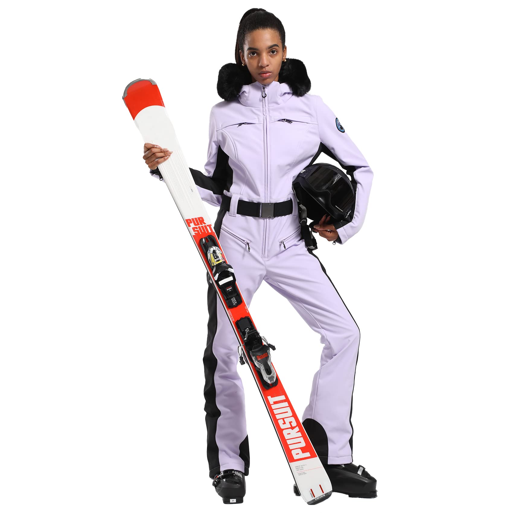 GSOU SNOW Womens Ski Suit One Piece Snowsuit Snowboard Slim Insulated Jumpsuit Jacket Waterproof Windproof for Outdoor Sports