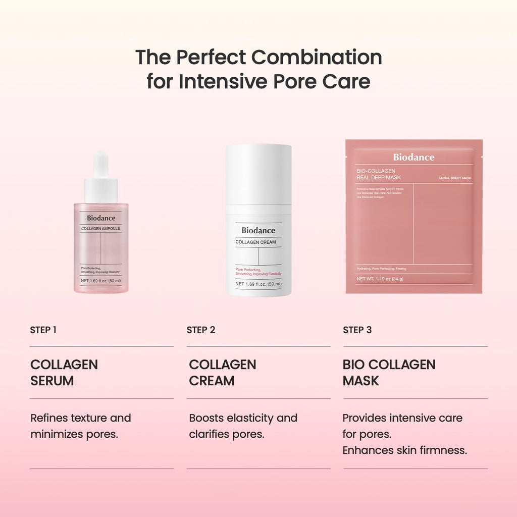 BIODANCE Bio-Collagen Real Deep Mask, Hydrating Overnight Hydrogel Mask, Pore Minimizing, Elasticity Improvement, Korean Skincare | 1.19oz(34g) x 16ea