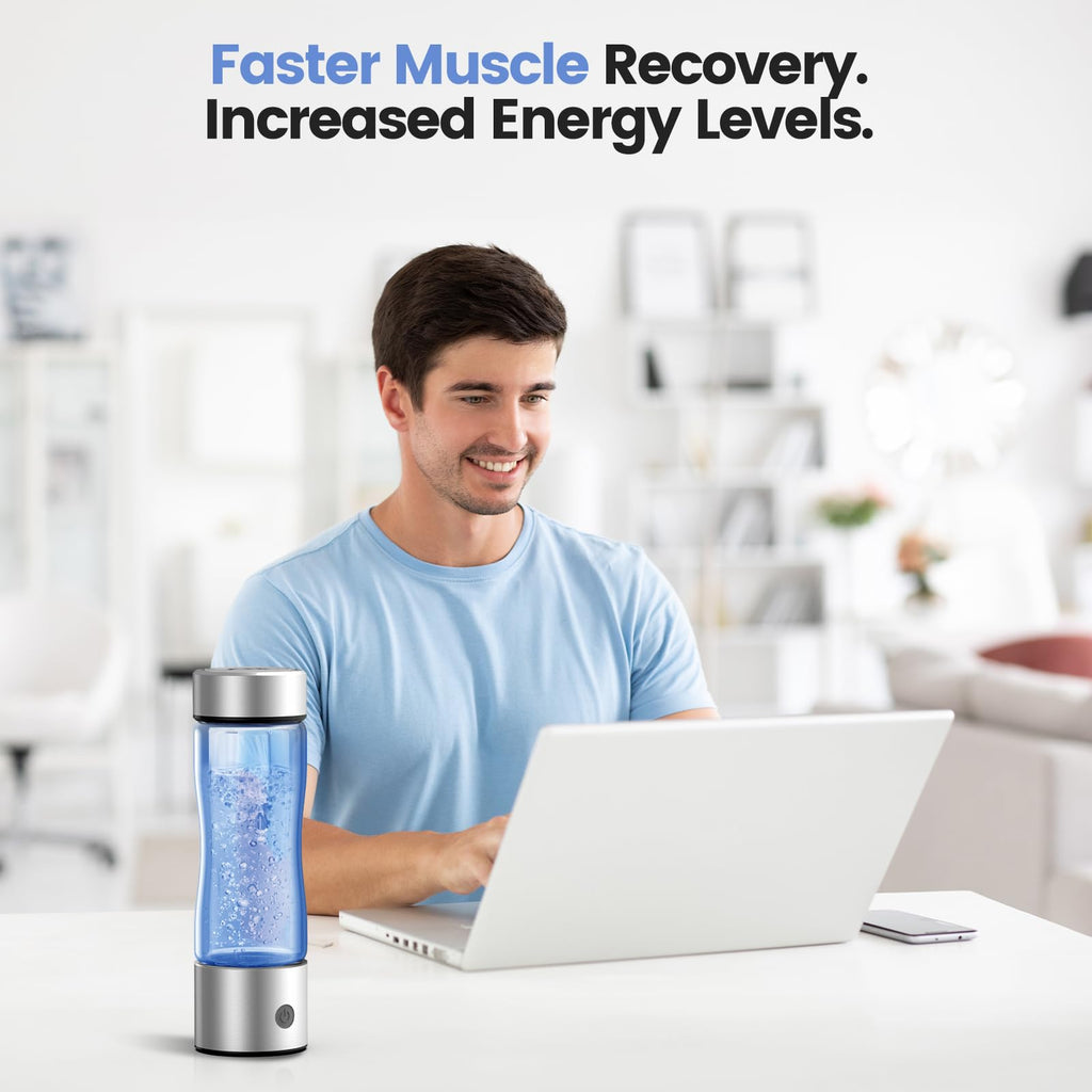Hydrogen Water Bottle Generator, Portable Rechargeable aquahealth Hydrogen Water, Hydrogen Water Ionizer Machine, with SPE/PEM Technology, for Home Office Travel Fitness Drinking