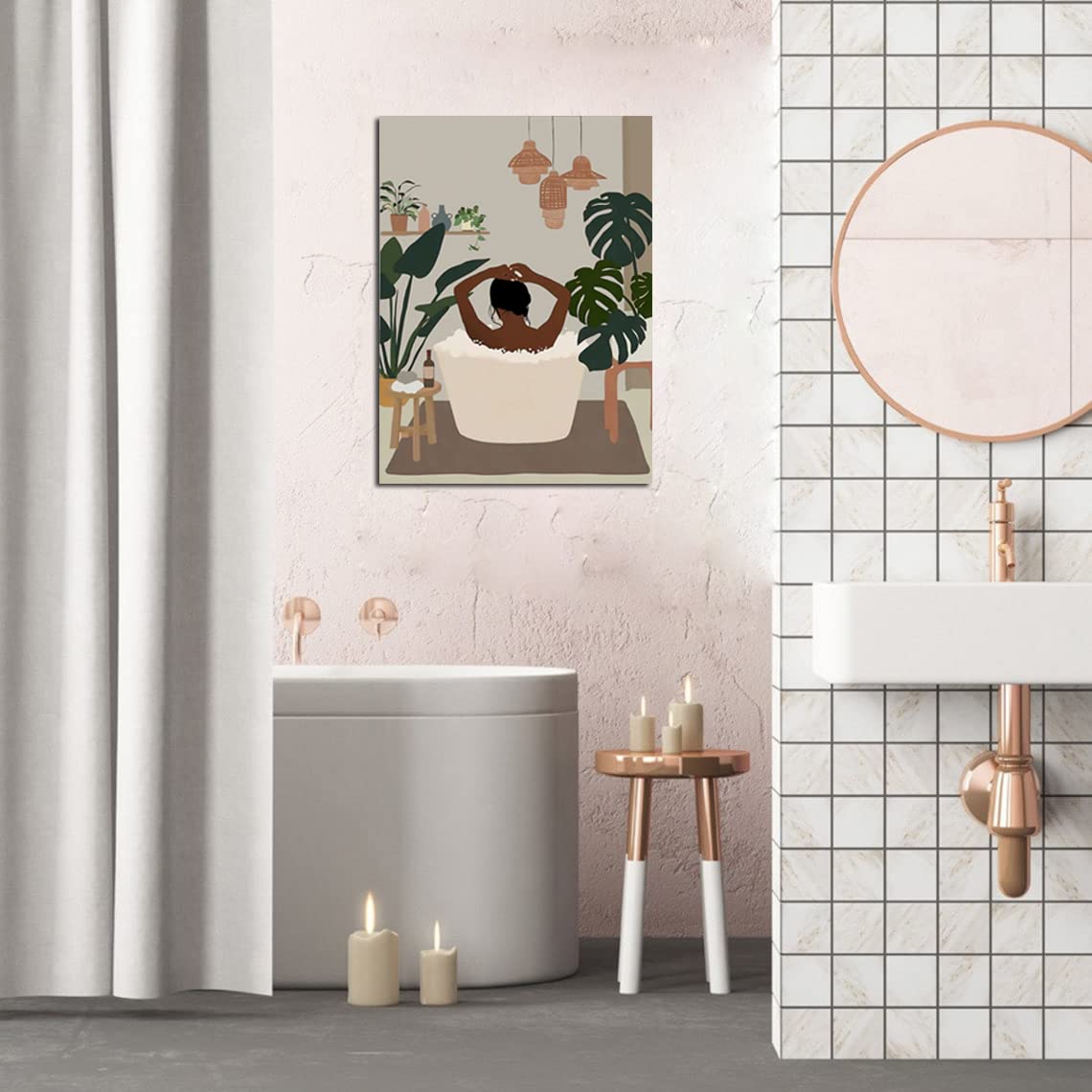 African American Boho Wall Art, Black Women Art Framed, Book Lover Art, Black Girl Canvas Print, African American Canvas Art Wall Decor, Woman Reading Book Art, African American Girl Boho Posters