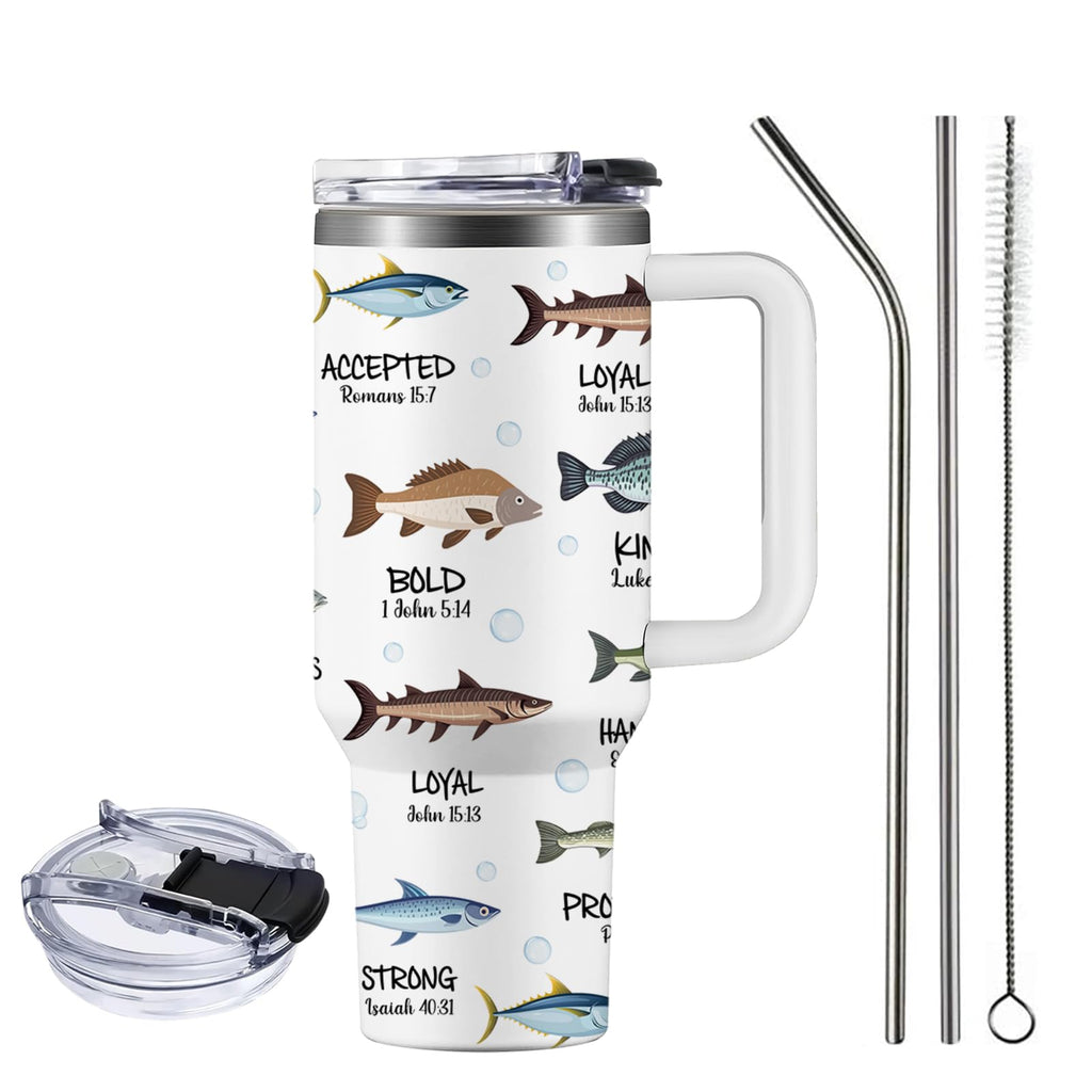 Christian Gifts for Women, 40 oz I Can Do All Things Christ Tumbler With Handle, Inspirational Religious Birthday Gifts for Faith Cup, Christian Jesus God Bible Verse Pastor Prayer Gift for Christmas