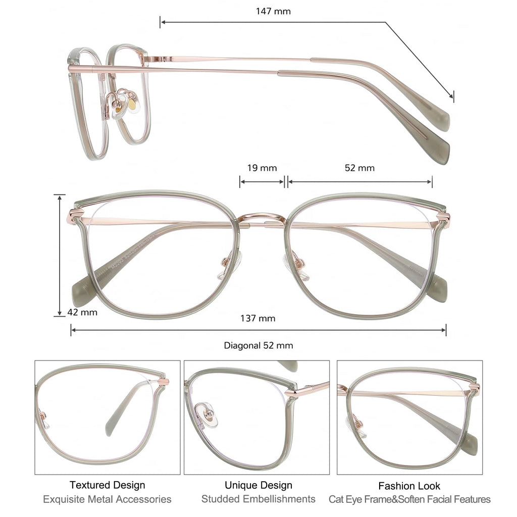 GUDVUE Blue Light Glasses, Computer/Gaming/TV/Phones Glasses for women, Anti Glare/UV400/Eye Strain