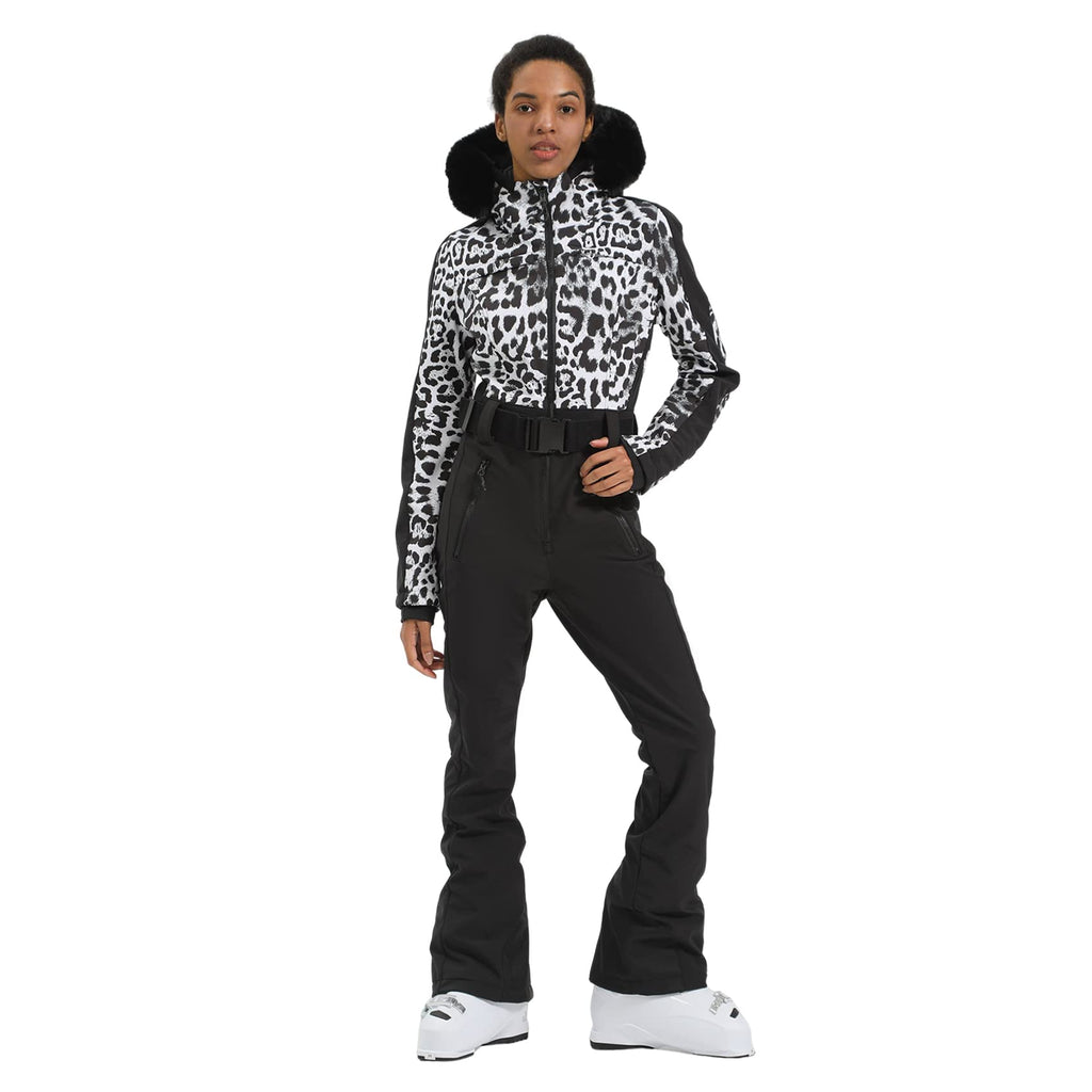 IMPHUT Women's One Piece Ski Suits Slim Waterproof Jumpsuits Windproof Snowsuit Insulated Ski Jumpsuit Skiing Sports