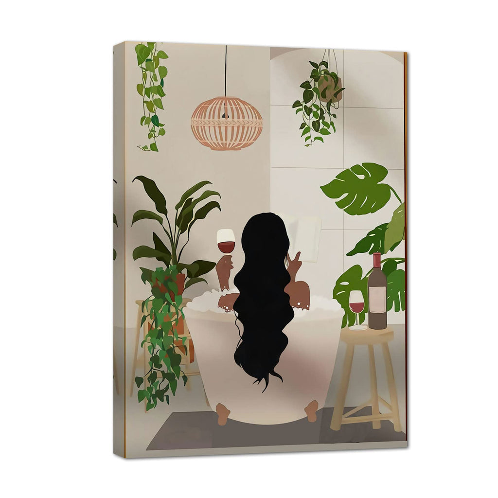 African American Boho Wall Art, Black Women Art Framed, Book Lover Art, Black Girl Canvas Print, African American Canvas Art Wall Decor, Woman Reading Book Art, African American Girl Boho Posters