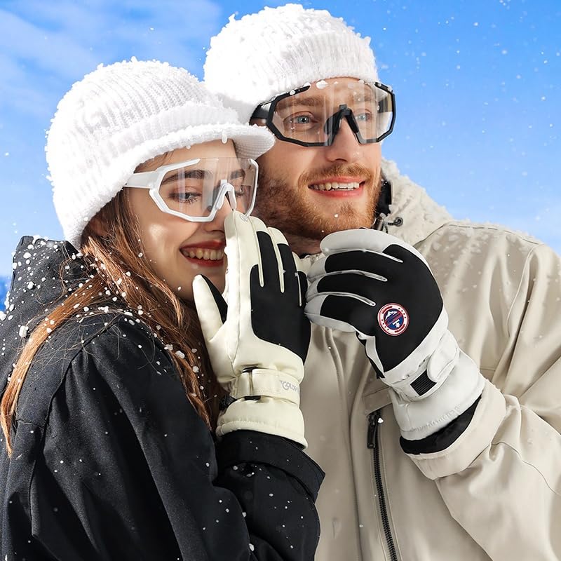 Winter Ski Snow Gloves for Men, Women, Youth | Touchscreen & Waterproof Cold Weather Hand Warming Gloves Winter Work Gloves