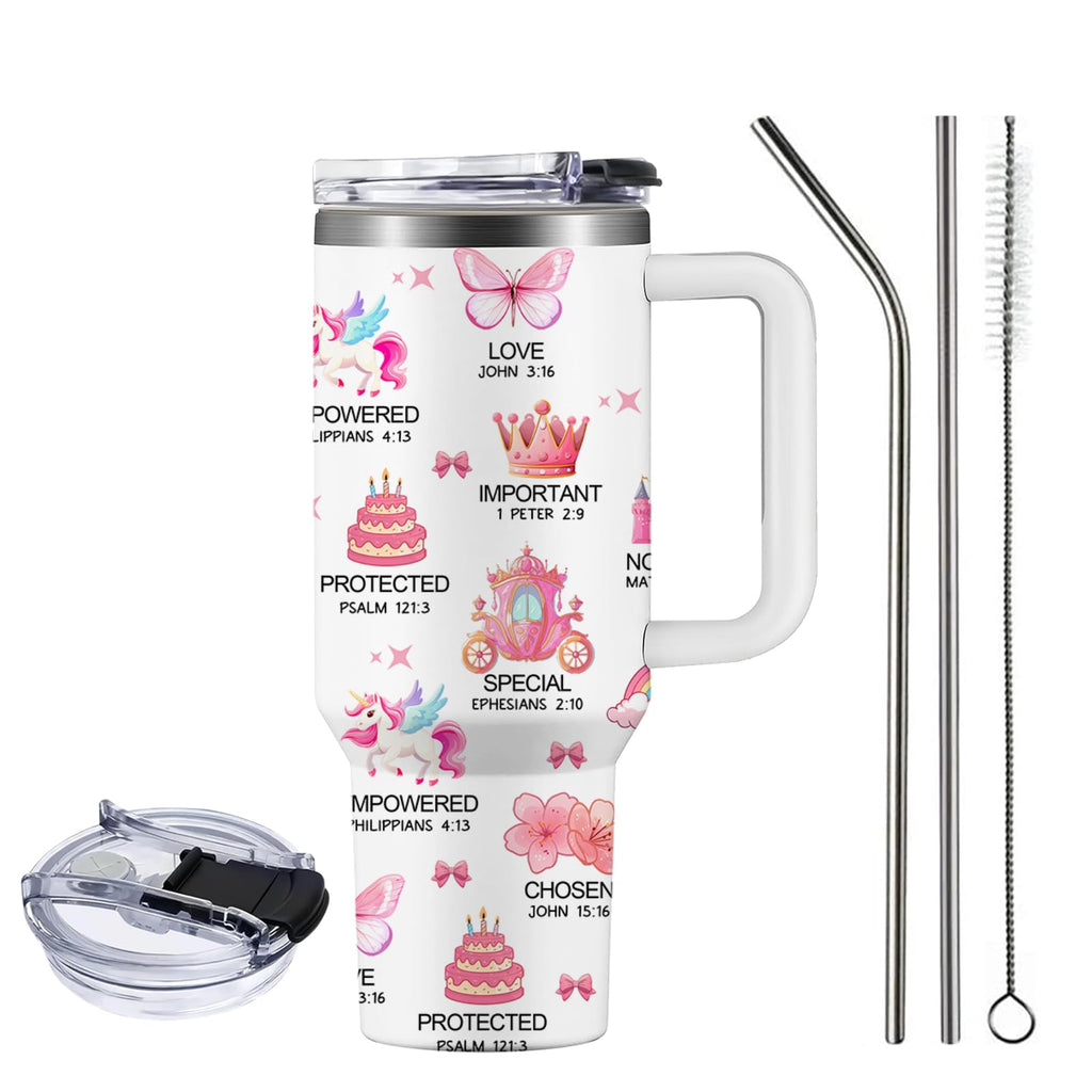 Christian Gifts for Women, 40 oz I Can Do All Things Christ Tumbler With Handle, Inspirational Religious Birthday Gifts for Faith Cup, Christian Jesus God Bible Verse Pastor Prayer Gift for Christmas