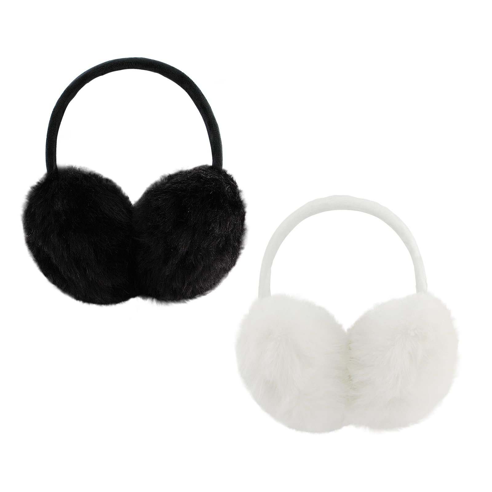 POXIMI Women Winter Earmuffs Girl Ski Adjustable Ear Covers for Cute Bow Ear Warmer Outdoor Earmuff Fleece Lining