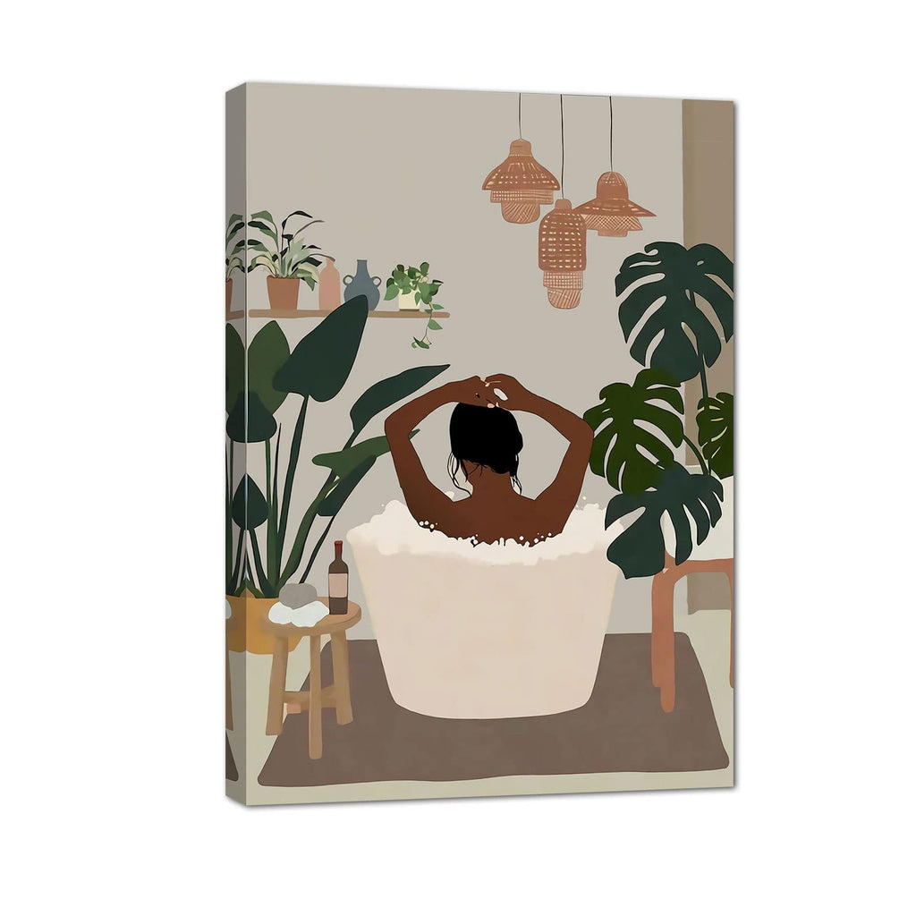 African American Boho Wall Art, Black Women Art Framed, Book Lover Art, Black Girl Canvas Print, African American Canvas Art Wall Decor, Woman Reading Book Art, African American Girl Boho Posters