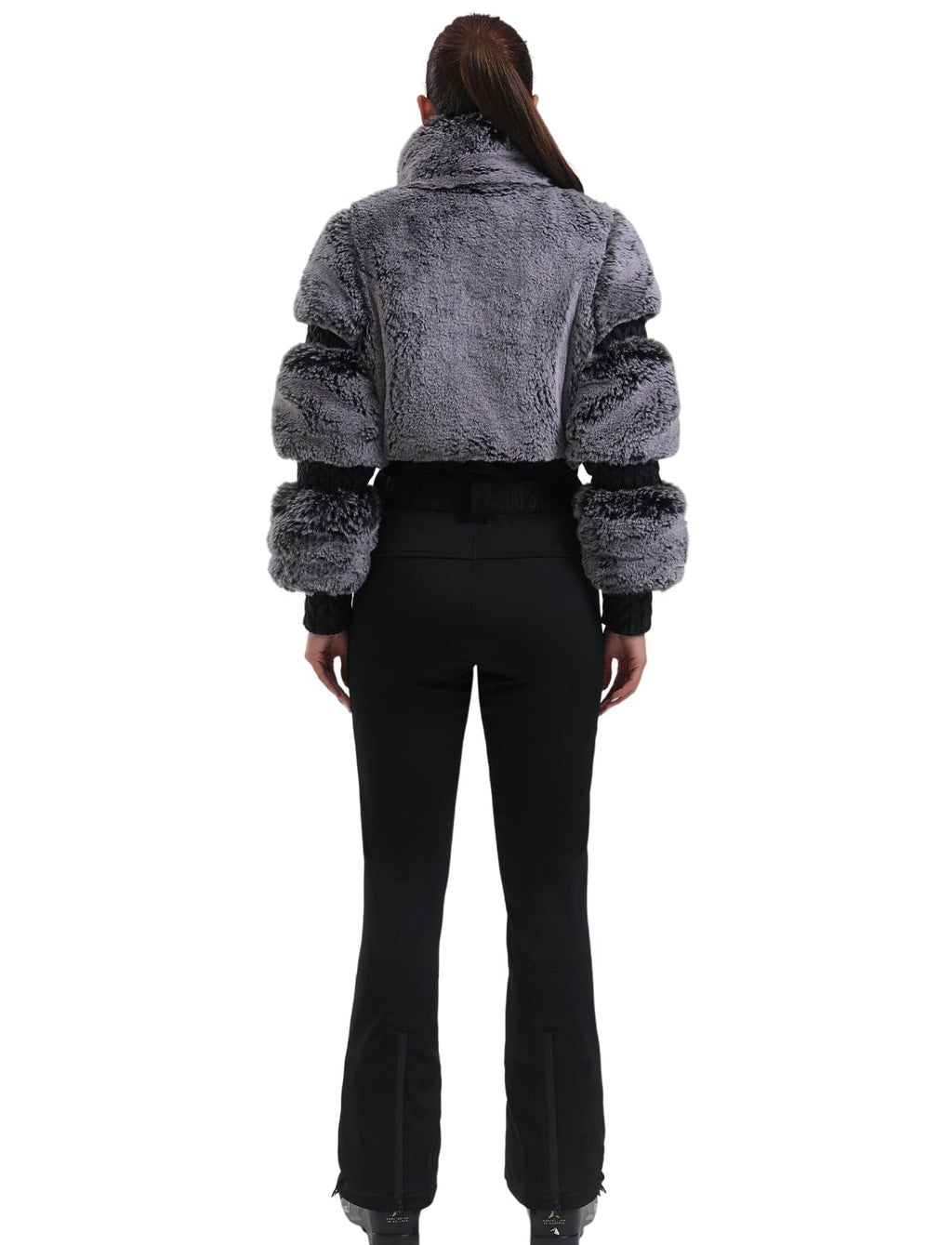 GSOU SNOW Women Ski Suit One Piece Snowsuit Snowboard Faux Fur Collar Slim Jumpsuit Jacket Insulated Windproof Outdoor Winter