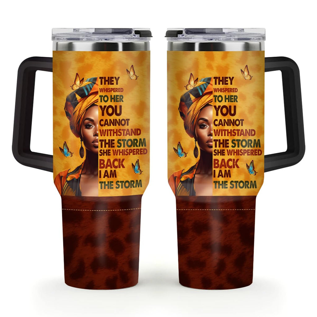 Sistabag - Coffee Tumbler For Black Women - Birthday, Mother's Day, Christmas Gifts For Women, Pride Tumbler For Woman (She Who Kneels Before God, 20 Oz)