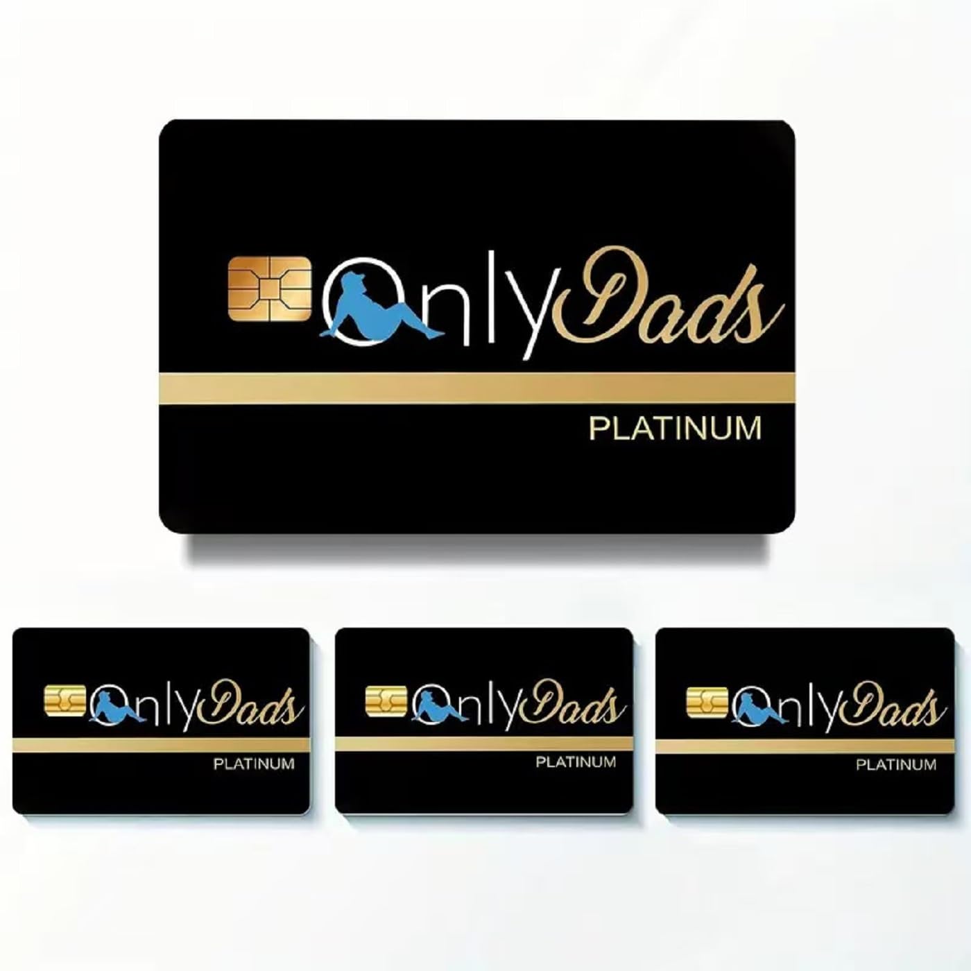 4PCS Debit Card Skin Sticker, Only Dads Debit Card Sticker,Funny Debit Card Skin Sticker Cover for Debit Credit Cards,Cute Waterproof Skins Cover for Bank, EBT, Key, Transportation, ID(Only Dad)