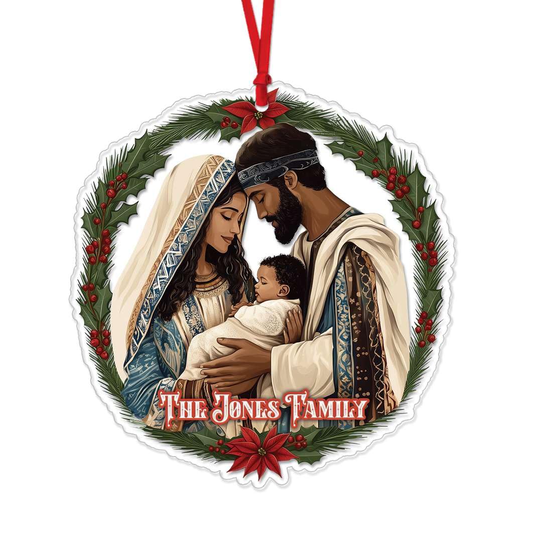 2D Acrylic Christmas Elf Shaped Ornament with Gift Box, Personalized Name Holiday Keepsake, Cute Ornament for Kids Room, Custom Name African-Inspired Decoration, Gifts for Boys