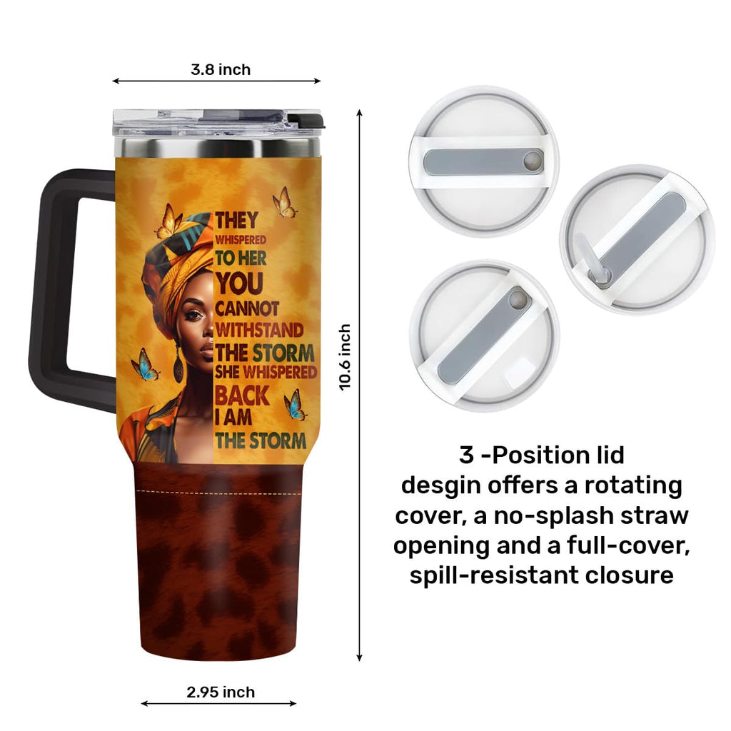 Sistabag - Coffee Tumbler For Black Women - Birthday, Mother's Day, Christmas Gifts For Women, Pride Tumbler For Woman (She Who Kneels Before God, 20 Oz)