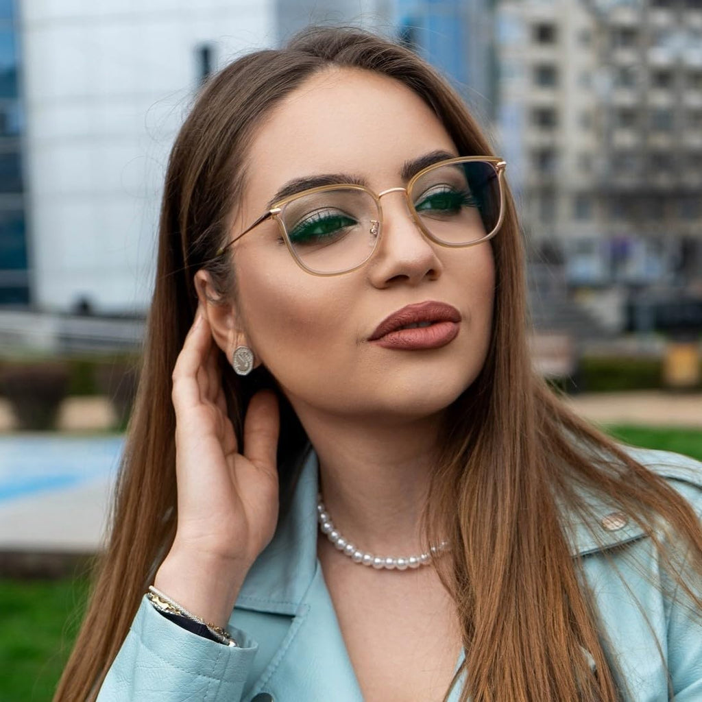 GUDVUE Blue Light Glasses, Computer/Gaming/TV/Phones Glasses for women, Anti Glare/UV400/Eye Strain