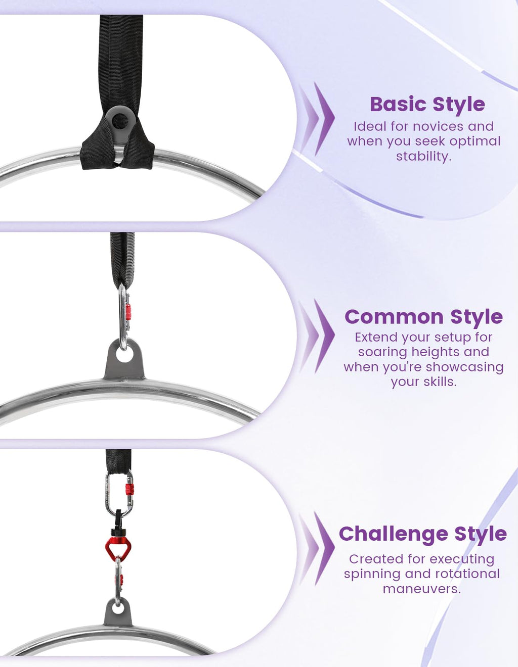 Aerial Lyra Hoop Kit (85cm/90cm), 32mm Thick, Maximum Load 460 LBS, Yoga Equipment Set with Hardware Kit for Yoga Dance, Aerial Fitness