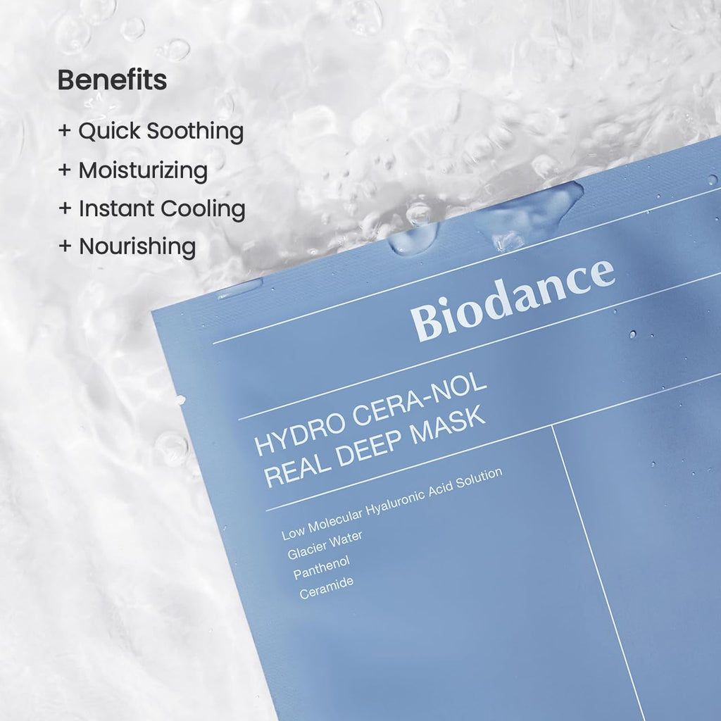 BIODANCE Bio-Collagen Real Deep Mask, Hydrating Overnight Hydrogel Mask, Pore Minimizing, Elasticity Improvement, Korean Skincare | 1.19oz(34g) x 16ea
