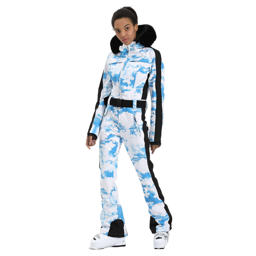 IMPHUT Women's One Piece Ski Suits Slim Waterproof Jumpsuits Windproof Snowsuit Insulated Ski Jumpsuit Skiing Sports