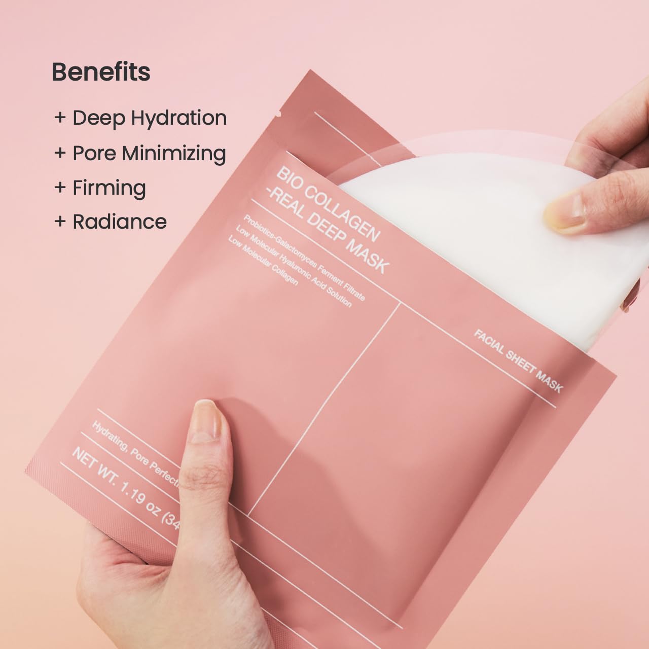 BIODANCE Bio-Collagen Real Deep Mask, Hydrating Overnight Hydrogel Mask, Pore Minimizing, Elasticity Improvement, Korean Skincare | 1.19oz(34g) x 16ea