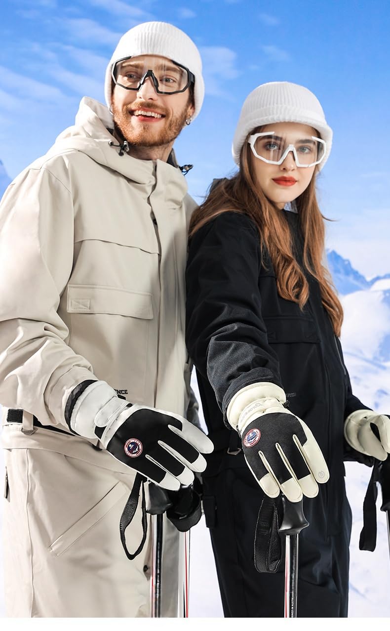Winter Ski Snow Gloves for Men, Women, Youth | Touchscreen & Waterproof Cold Weather Hand Warming Gloves Winter Work Gloves