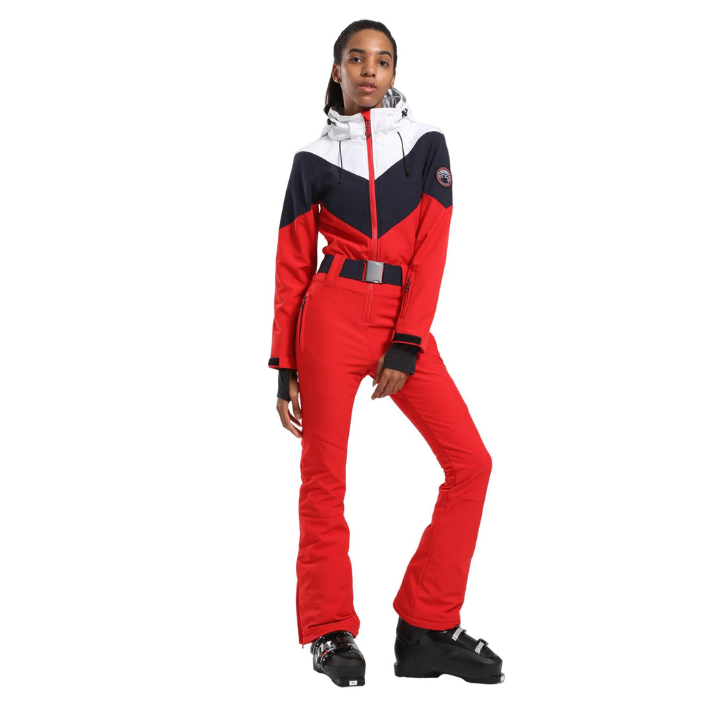 GSOU SNOW Ski Suit Women Snowsuit Slim One Piece Jumpsuit Snow Jackets Waterproof Winter Windproof Outdoor Sports Warm