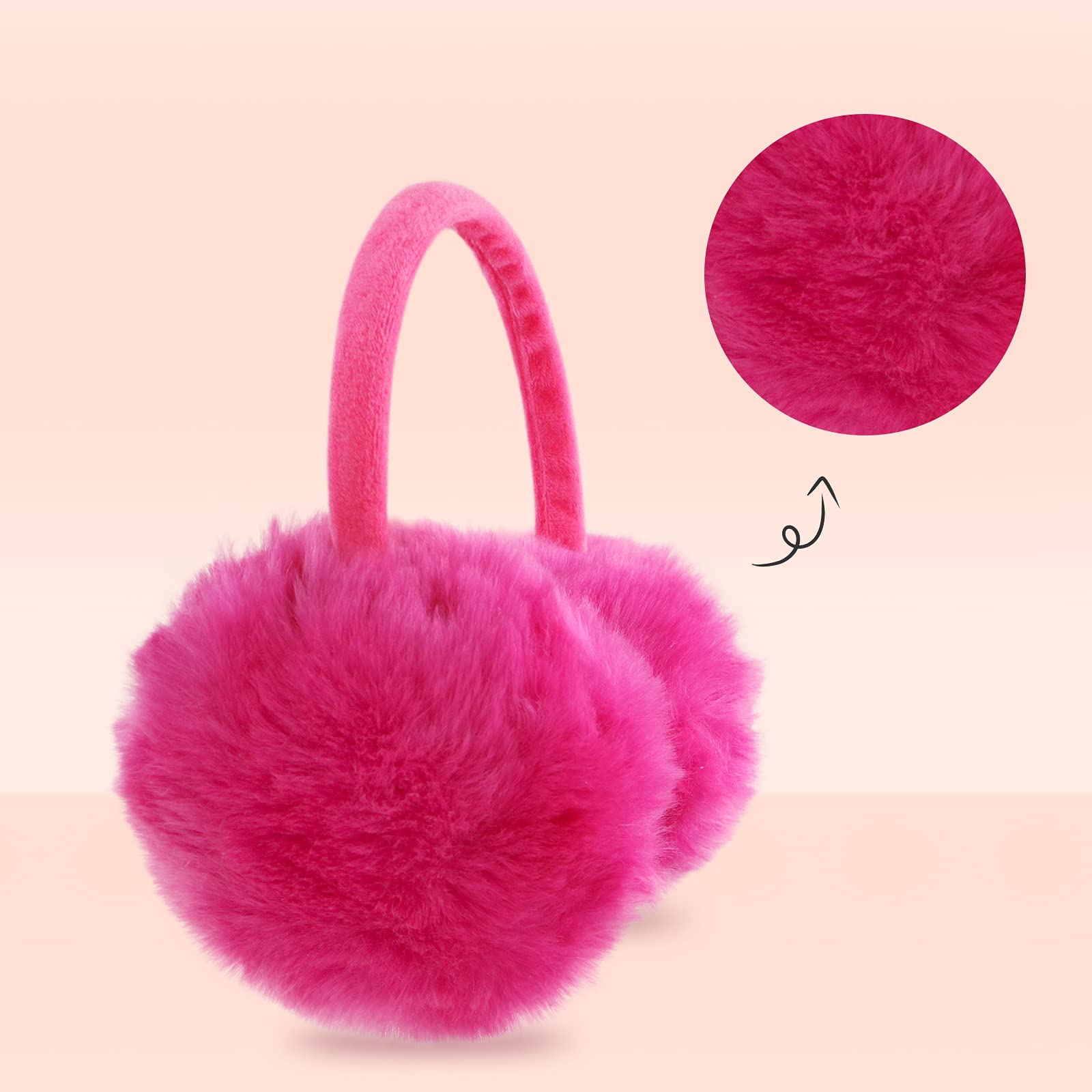 POXIMI Women Winter Earmuffs Girl Ski Adjustable Ear Covers for Cute Bow Ear Warmer Outdoor Earmuff Fleece Lining