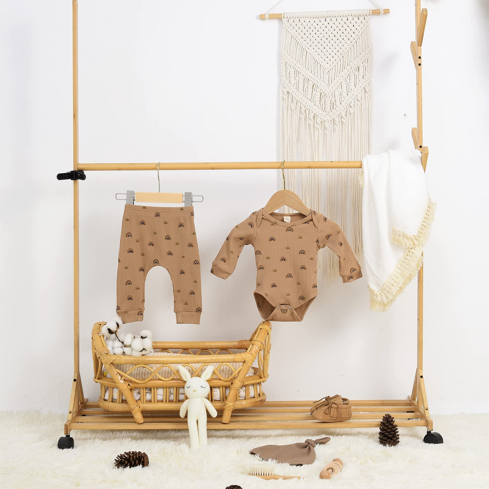 meloom Deluxe Baby Girl Gift Set, Newborn Baby Shower Gifts Basket, Newborn Gifts Box, Boho Baby Girl Essentials, Baby Shower Gifts for New Moms, Personalized New Baby Gifts