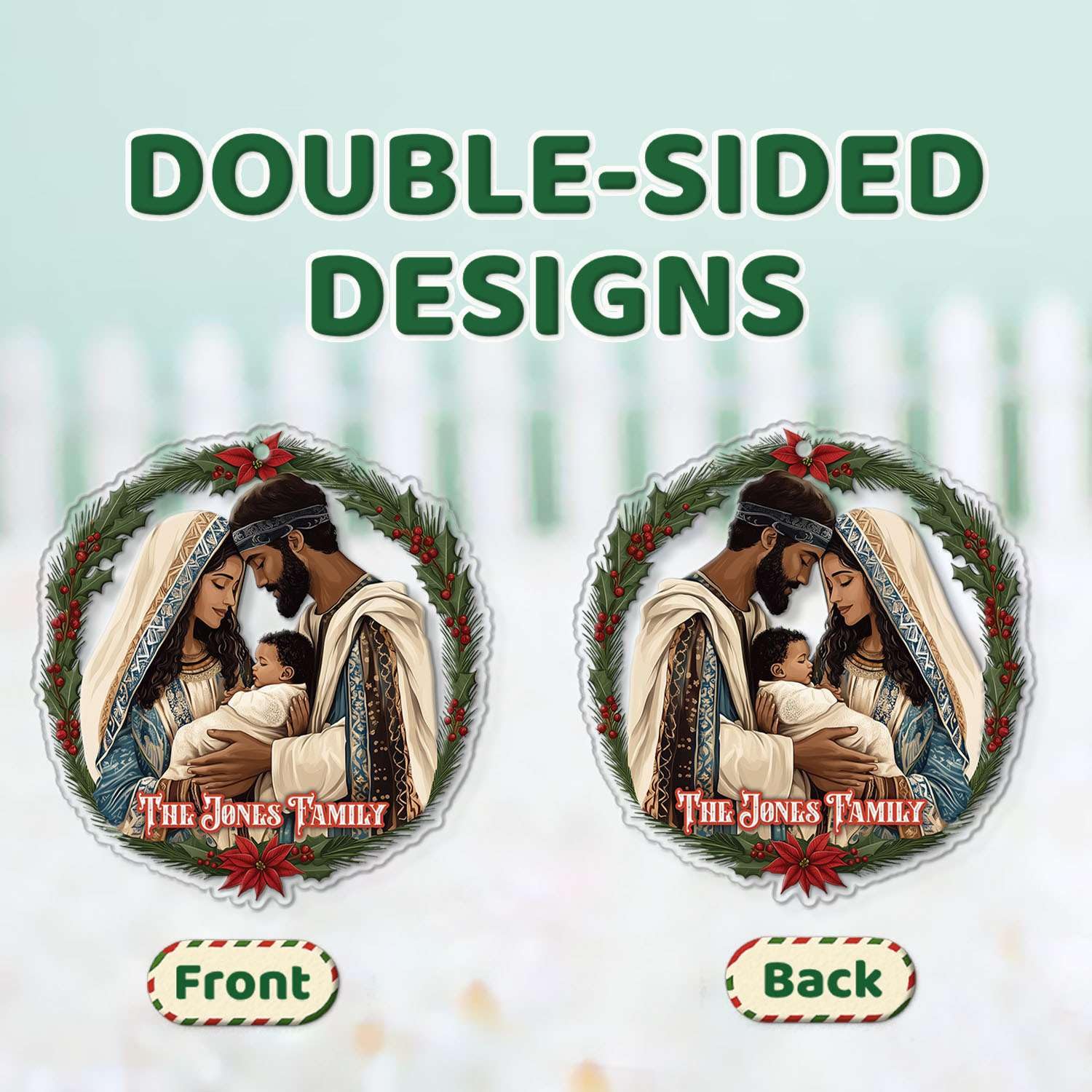 2D Acrylic Christmas Elf Shaped Ornament with Gift Box, Personalized Name Holiday Keepsake, Cute Ornament for Kids Room, Custom Name African-Inspired Decoration, Gifts for Boys