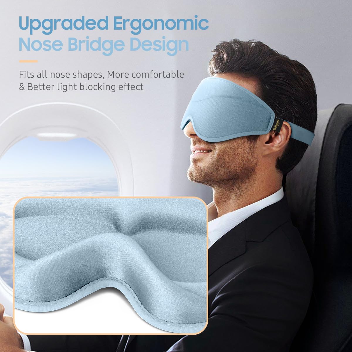Sleep Mask, Premium Eye Mask for Sleeping, Total Blackout, Super Soft Comfort, Adjustable Fit, Upgraded 3D Ergonomic Designed Sleeping Mask for Home, Office, Travel, Meditation, Yoga, Pink