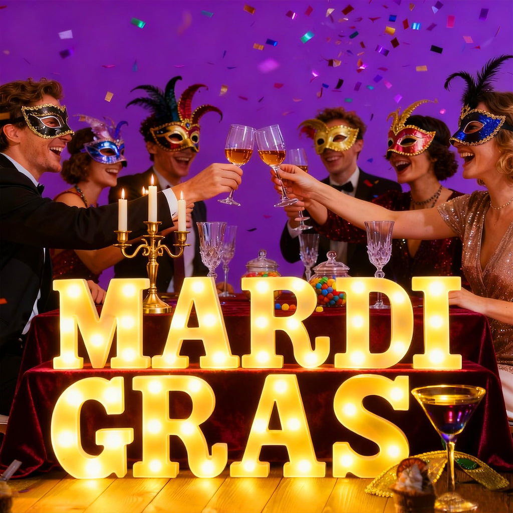 11 Pcs Happy Kwanzaa Large LED Letter Sign LED Lights Battery Powered Table Decorations for Party Favor Light Centerpiece Tabletop Decoration